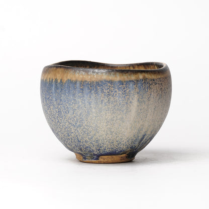 Nobuhito Nakaoka Colored Ash Glaze Cup with Silver Gold