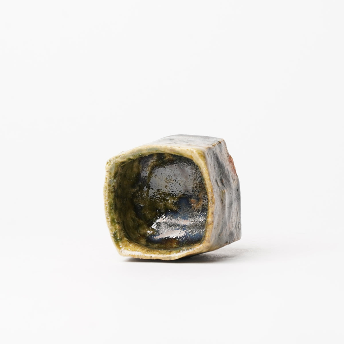 Takuya Kanamoto Oribe Glaze Guinomi Sake Cup