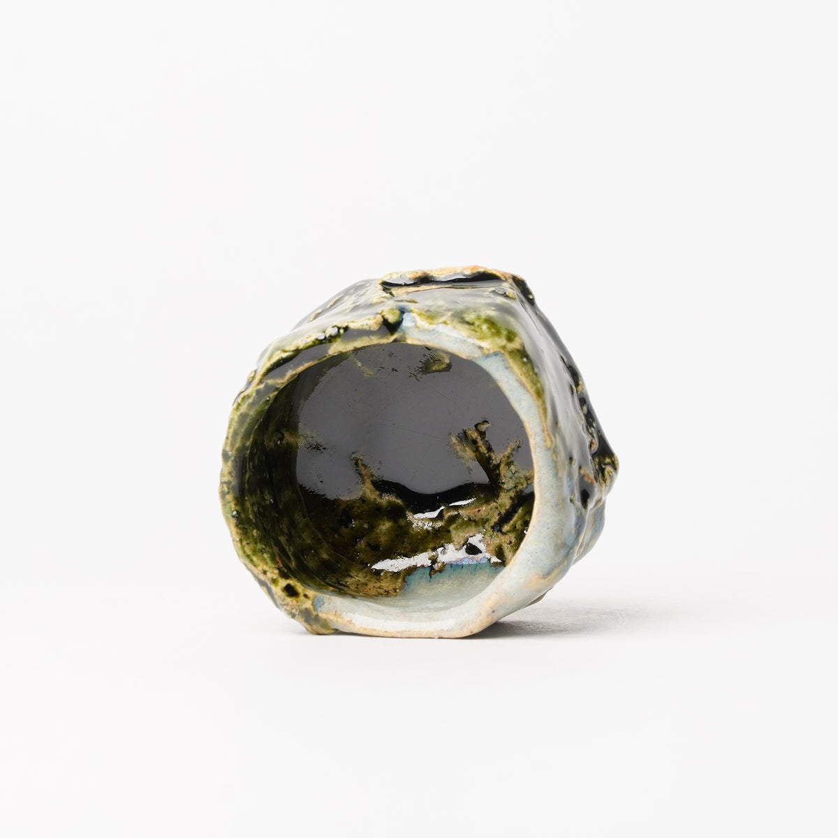 Takuya Kanamoto Oribe Glaze Guinomi Sake Cup
