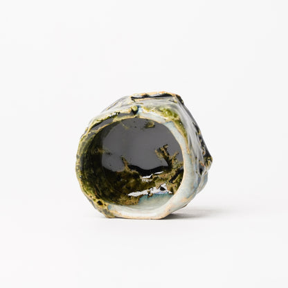 Takuya Kanamoto Oribe Glaze Guinomi Sake Cup