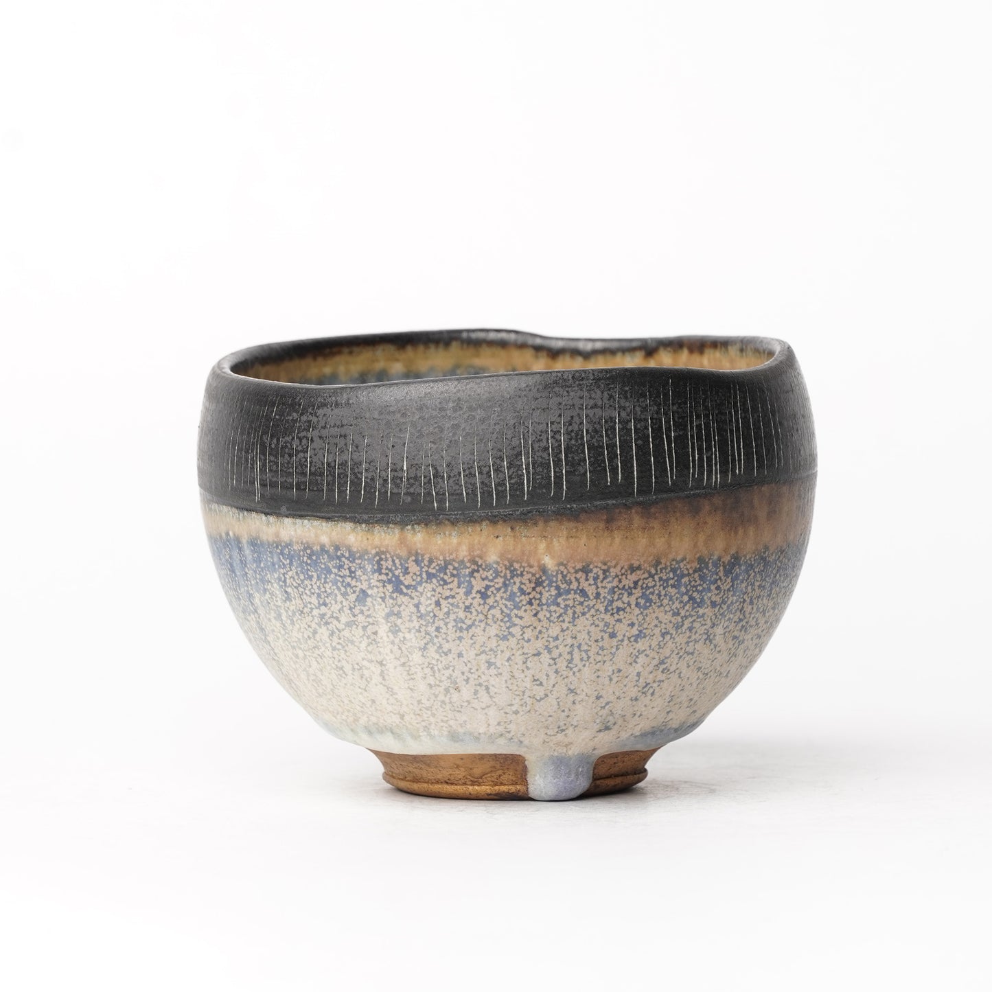 Nobuhito Nakaoka Colored Ash Glaze Cup with Silver Gold