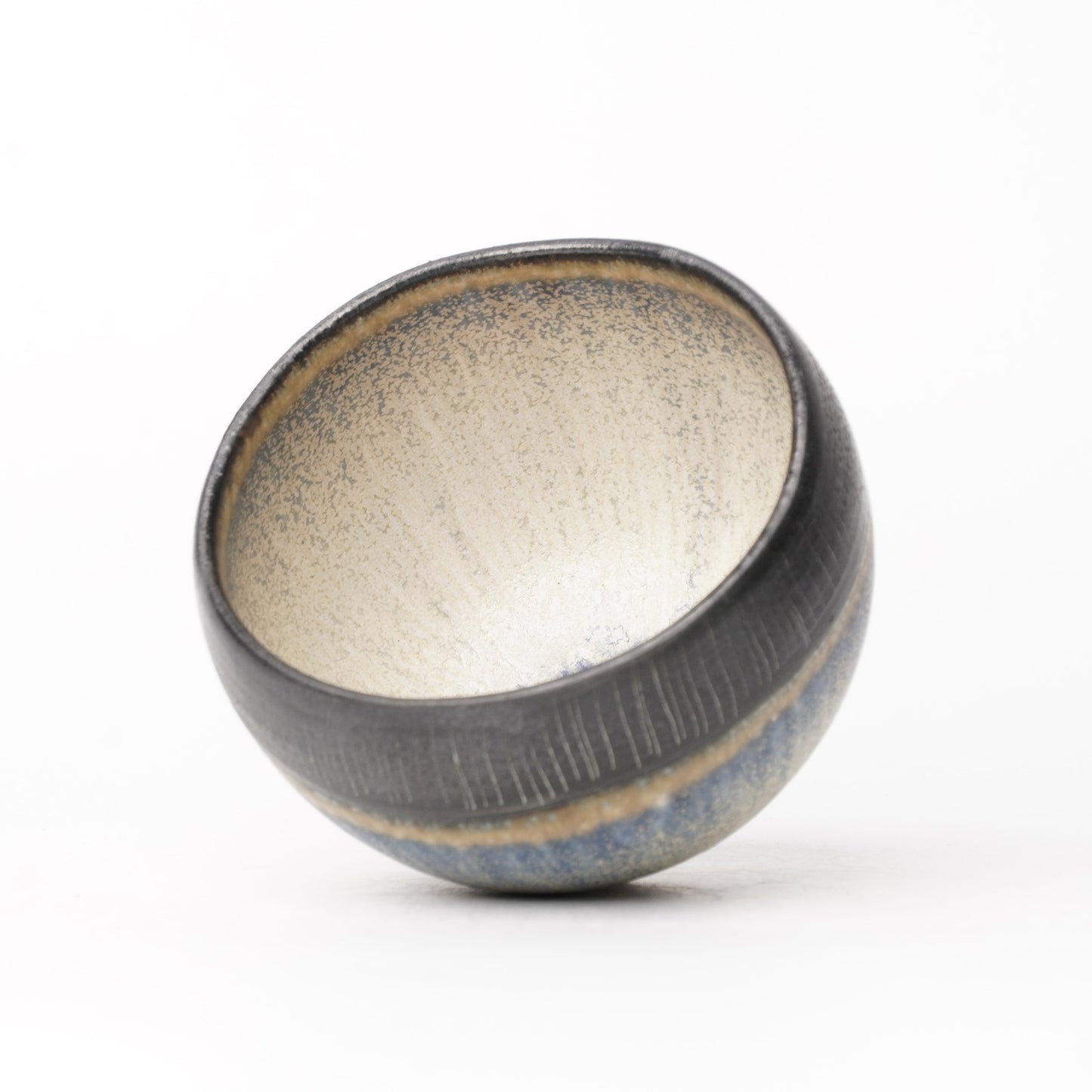 Nobuhito Nakaoka Colored Ash Glaze Cup with Silver Gold
