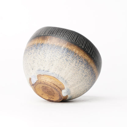 Nobuhito Nakaoka Colored Ash Glaze Cup with Silver Gold