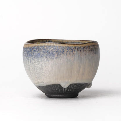 Nobuhito Nakaoka Colored Ash Glaze Cup with Silver Gold