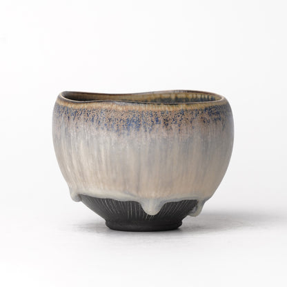 Nobuhito Nakaoka Colored Ash Glaze Cup with Silver Gold