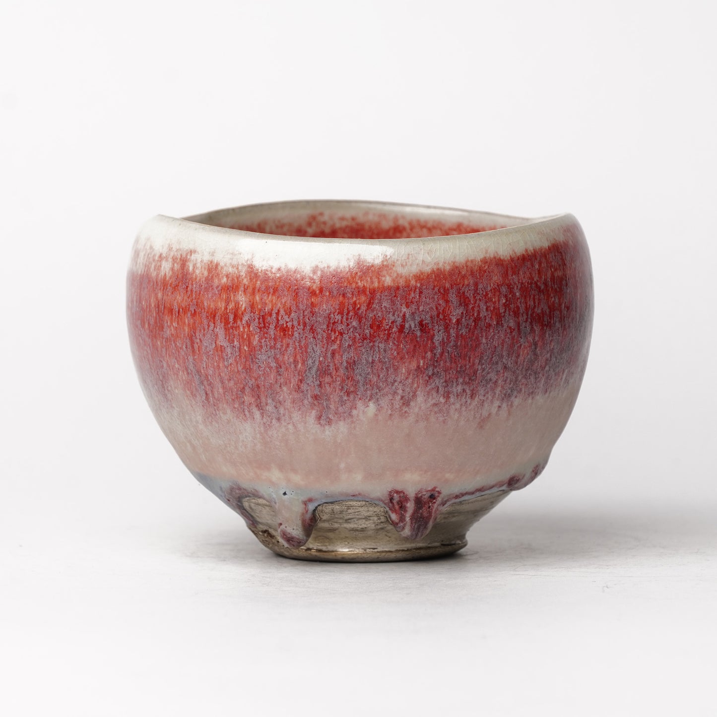 Nobuhito Nakaoka Colored Ash Glaze Cup with Silver Gold