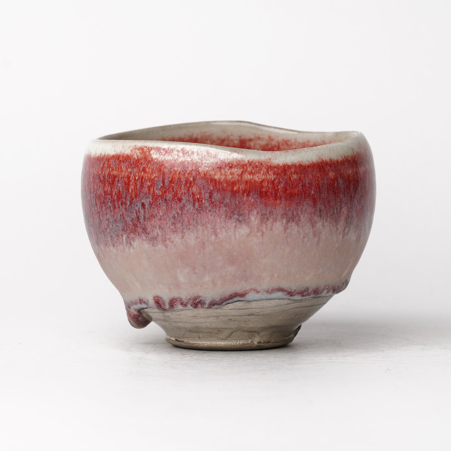 Nobuhito Nakaoka Colored Ash Glaze Cup with Silver Gold
