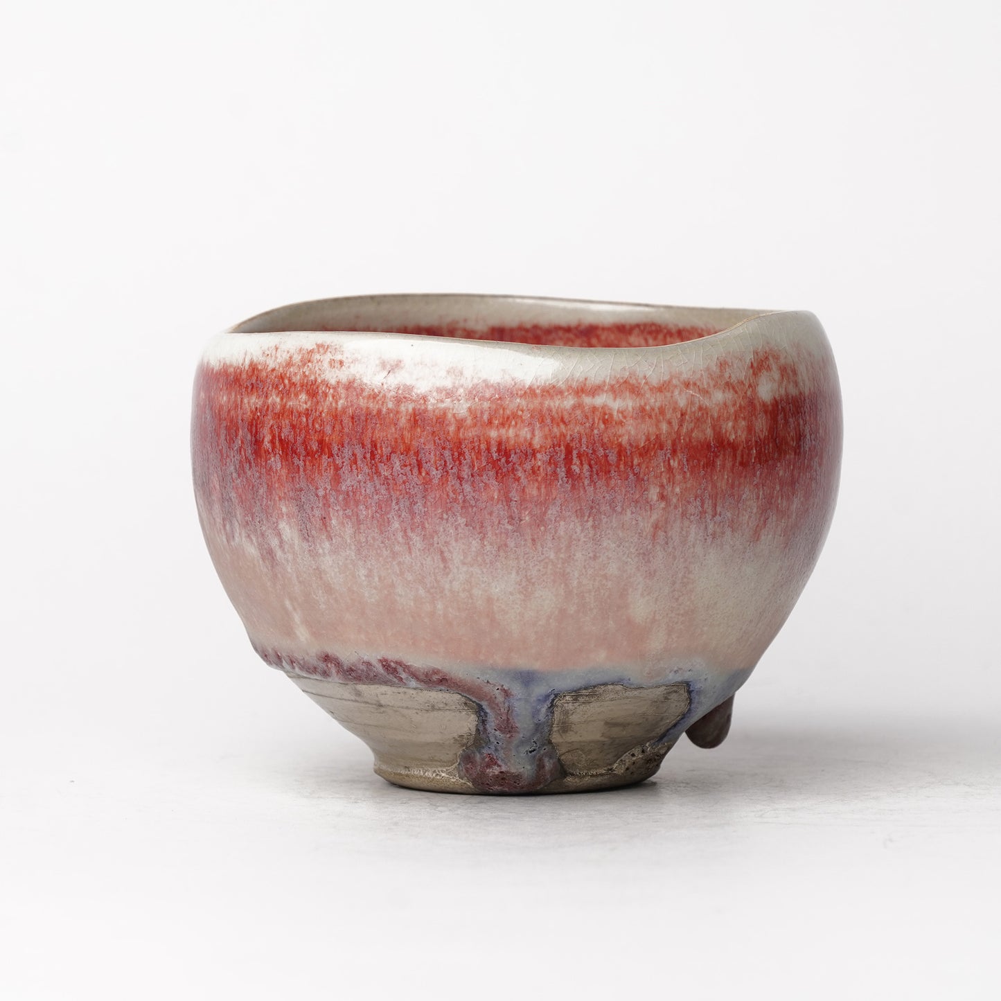Nobuhito Nakaoka Colored Ash Glaze Cup with Silver Gold