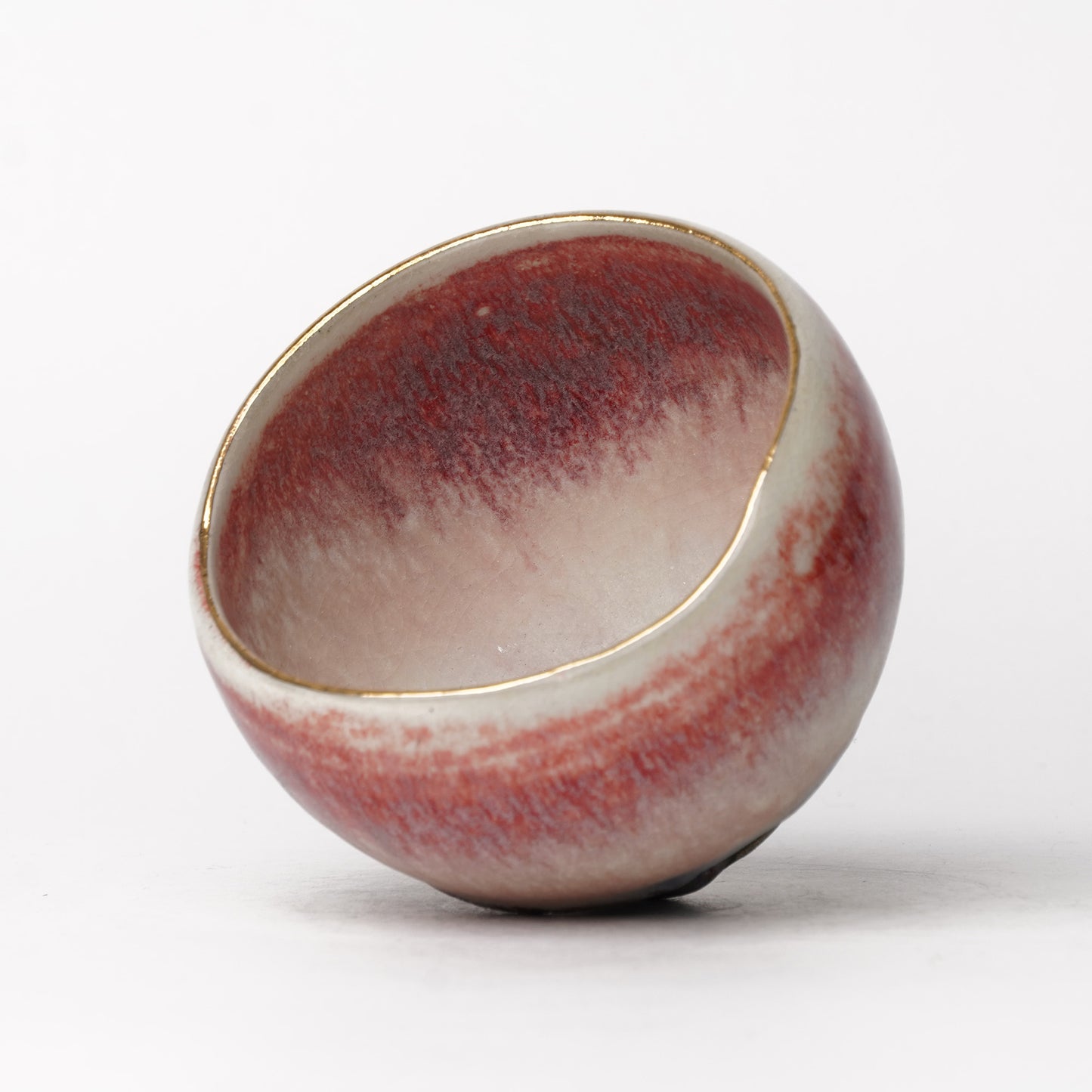 Nobuhito Nakaoka Colored Ash Glaze Cup with Silver Gold
