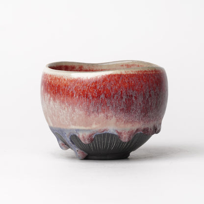 Nobuhito Nakaoka Colored Ash Glaze Cup with Silver Gold
