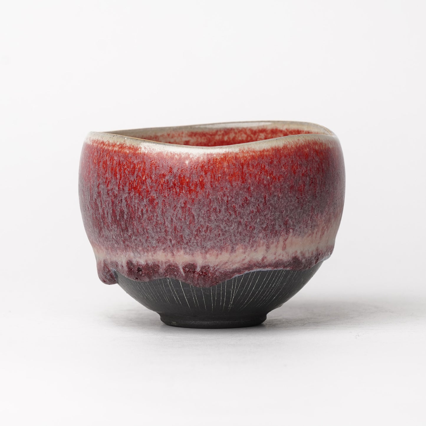 Nobuhito Nakaoka Colored Ash Glaze Cup with Silver Gold