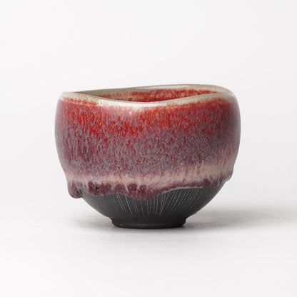 Nobuhito Nakaoka Colored Ash Glaze Cup with Silver Gold