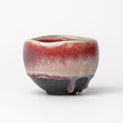 Nobuhito Nakaoka Colored Ash Glaze Cup with Silver Gold