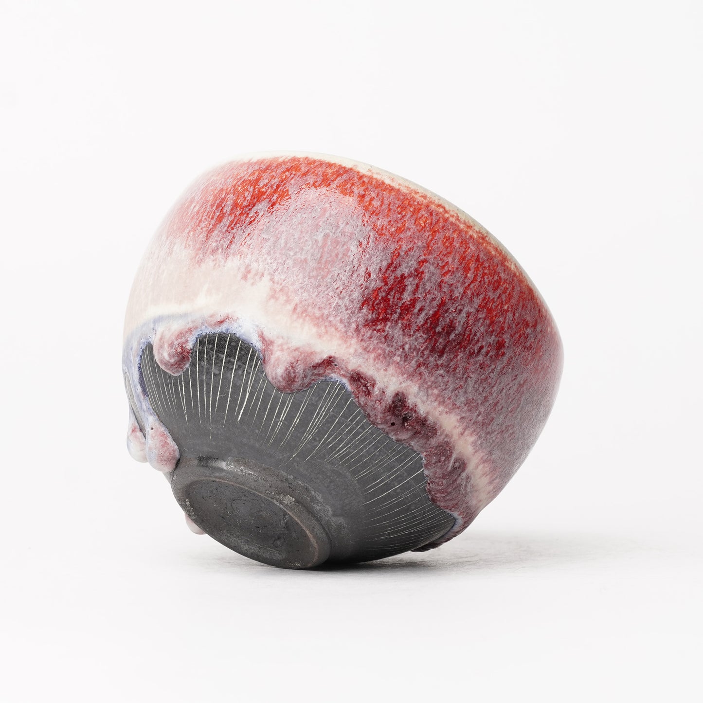 Nobuhito Nakaoka Colored Ash Glaze Cup with Silver Gold