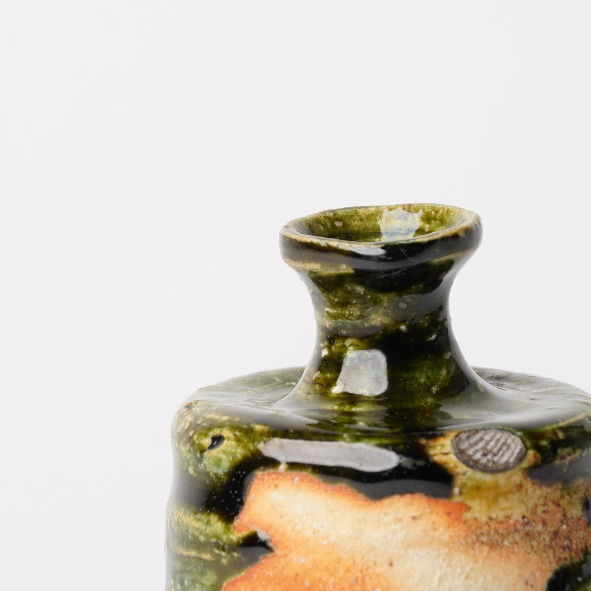 Takuya Kanamoto Oribe Glaze Tokkuri Sake Server