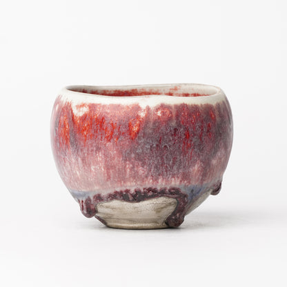Nobuhito Nakaoka Colored Ash Glaze Cup with Silver Gold