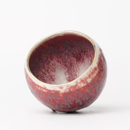 Nobuhito Nakaoka Colored Ash Glaze Cup with Silver Gold