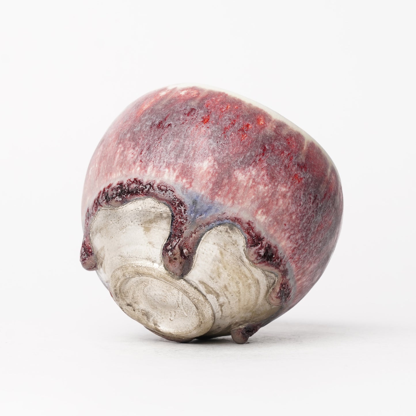 Nobuhito Nakaoka Colored Ash Glaze Cup with Silver Gold