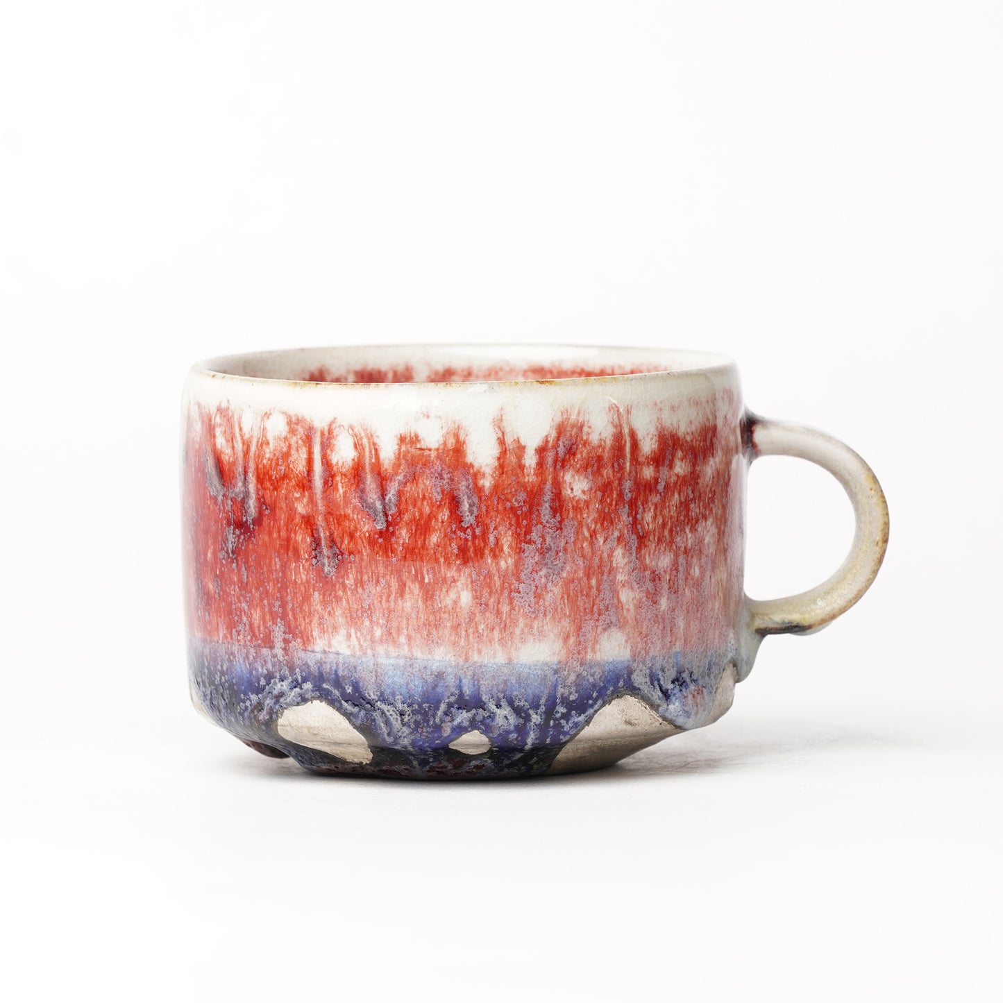 Nobuhito Nakaoka Colored Ash Glaze Mug with Silver