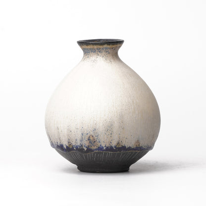 Nobuhito Nakaoka Colored Ash Glaze Tokkuri Sake Saucer