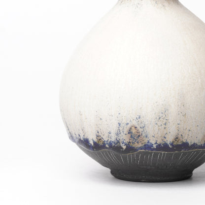 Nobuhito Nakaoka Colored Ash Glaze Tokkuri Sake Saucer