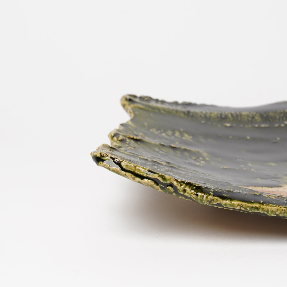 Takuya Kanamoto Oribe Glaze Trapezoid Plate