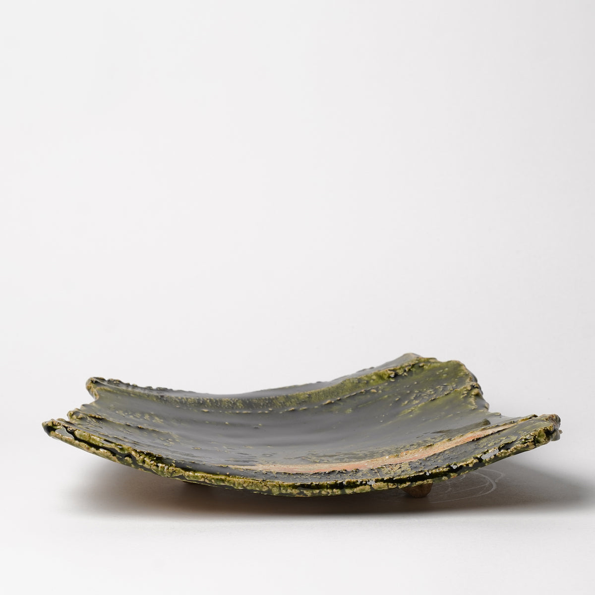 Takuya Kanamoto Oribe Glaze Trapezoid Plate