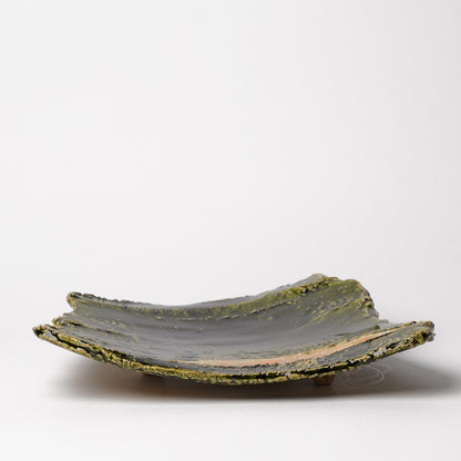 Takuya Kanamoto Oribe Glaze Trapezoid Plate
