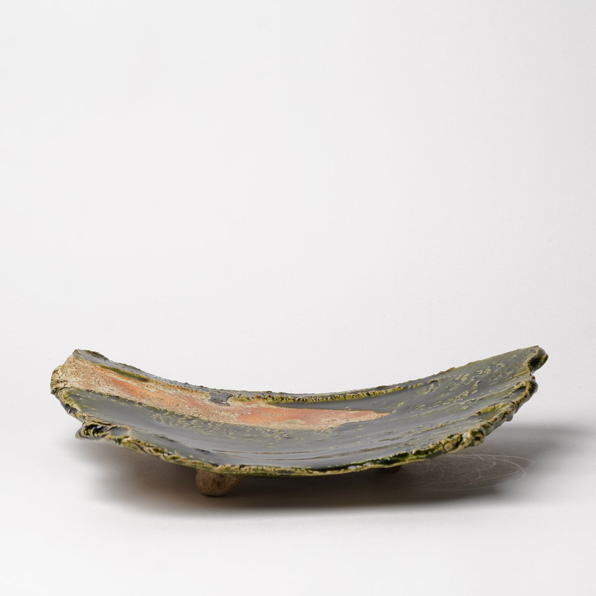 Takuya Kanamoto Oribe Glaze Trapezoid Plate