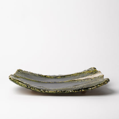 Takuya Kanamoto Oribe Glaze Trapezoid Plate