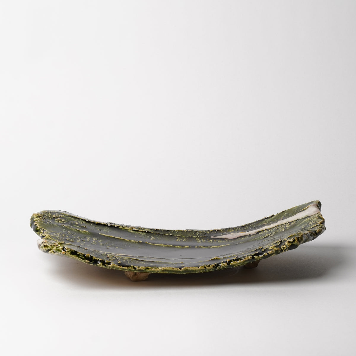Takuya Kanamoto Oribe Glaze Trapezoid Plate