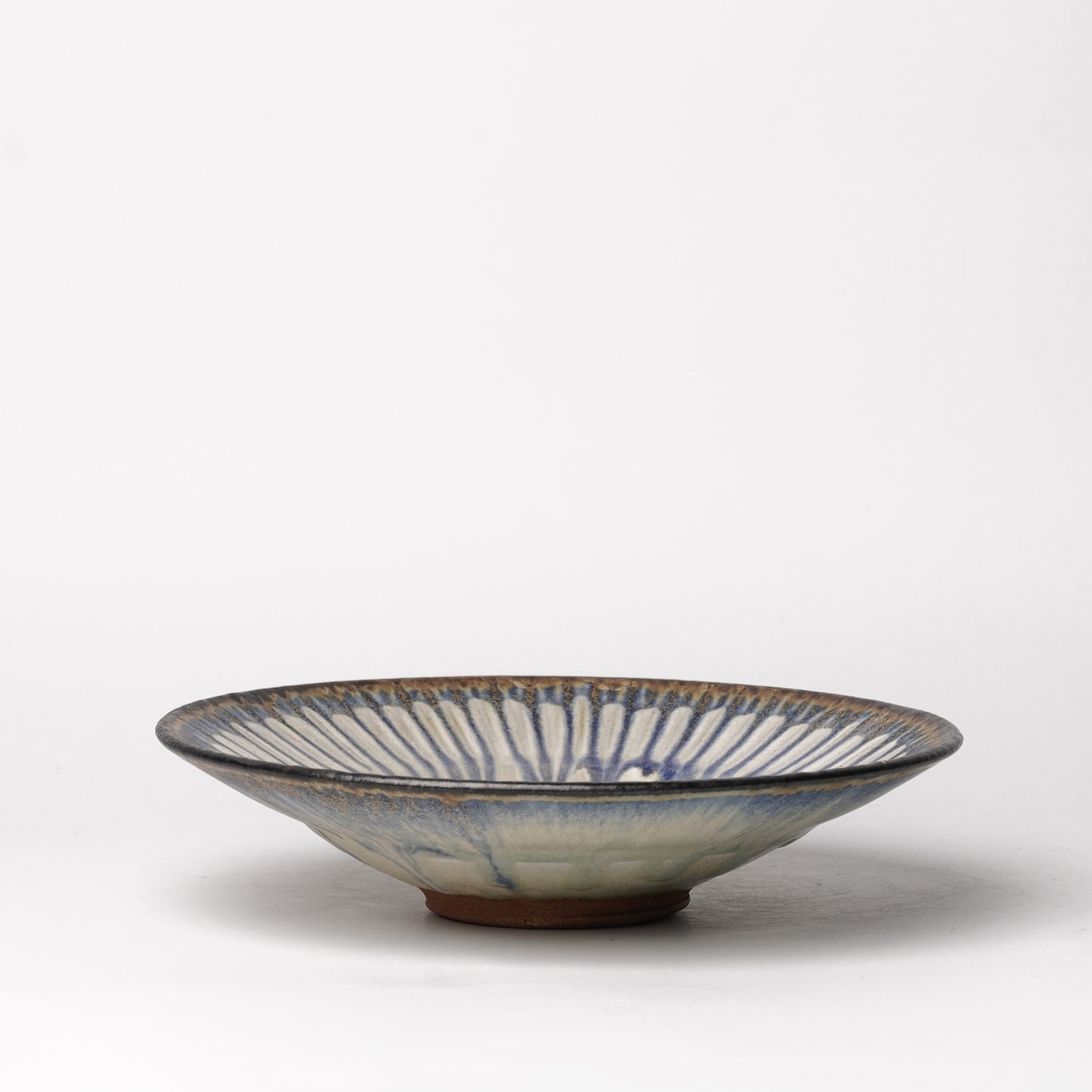 Nobuhito Nakaoka Colored Ash Glaze Shallow Bowl