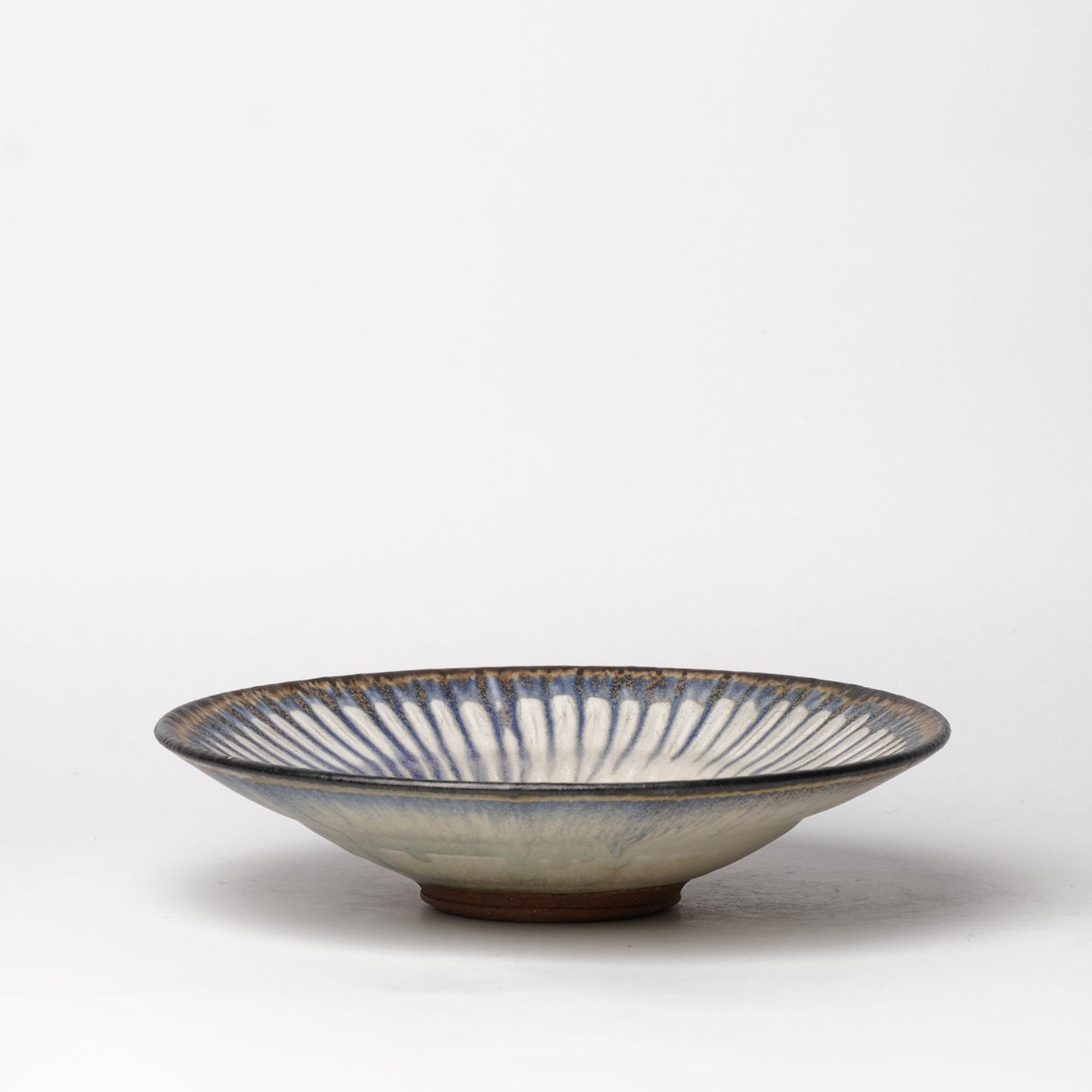 Nobuhito Nakaoka Colored Ash Glaze Shallow Bowl
