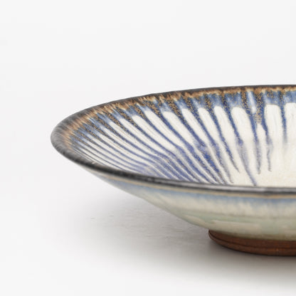 Nobuhito Nakaoka Colored Ash Glaze Shallow Bowl