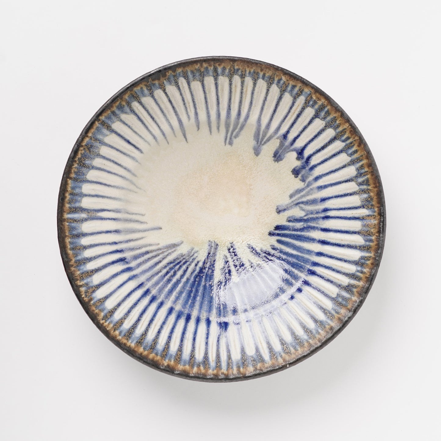 Nobuhito Nakaoka Colored Ash Glaze Shallow Bowl