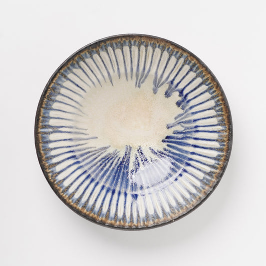 Nobuhito Nakaoka Colored Ash Glaze Shallow Bowl
