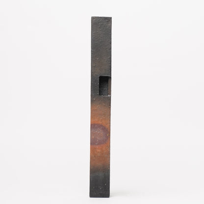 Nobuhito Nakaoka Ichirin Wall Vase Tanka Yakishime