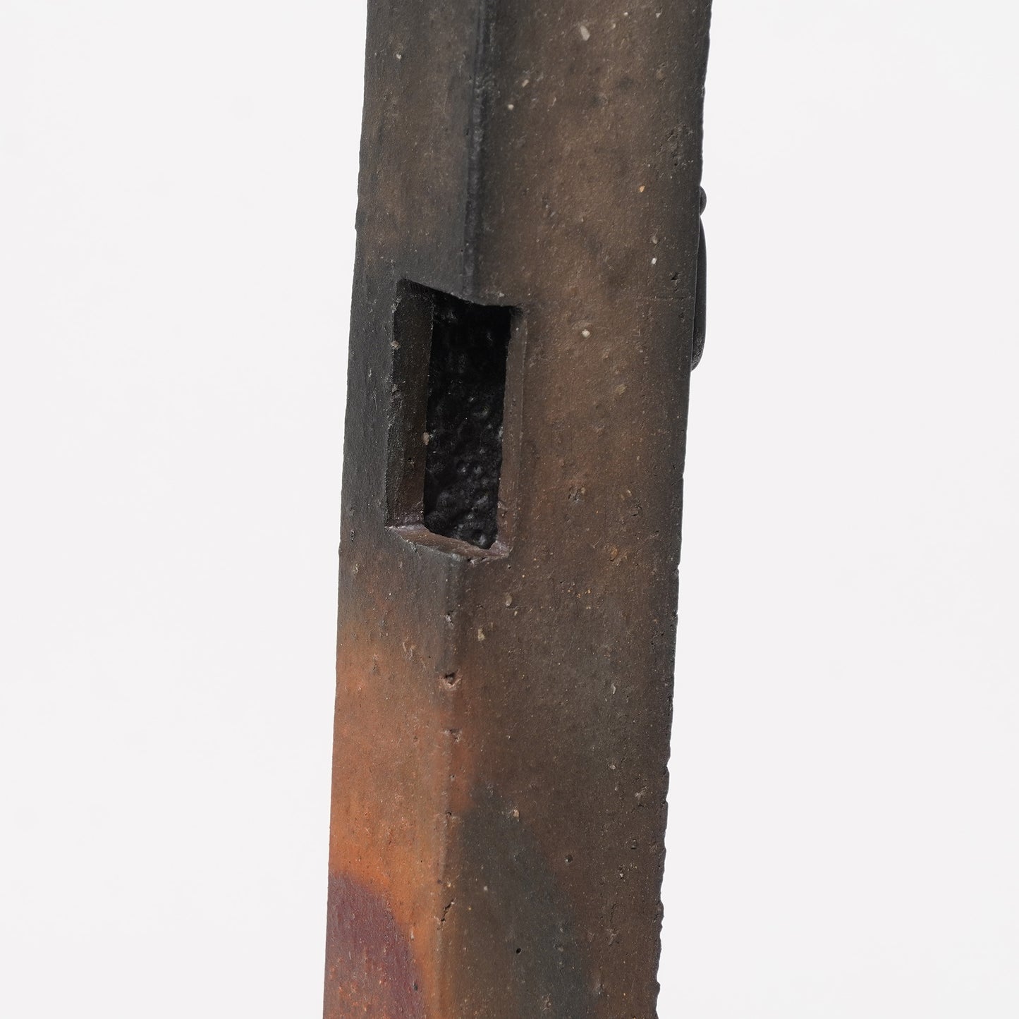 Nobuhito Nakaoka Ichirin Wall Vase Tanka Yakishime