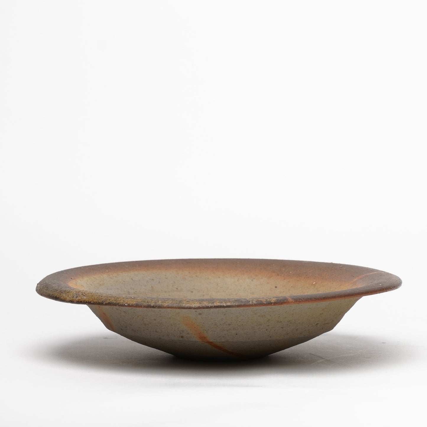 Ichiro Mori Dinner Rim Plate Bizen Woodfired
