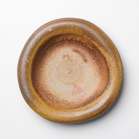 Ichiro Mori Dinner Rim Plate Bizen Woodfired