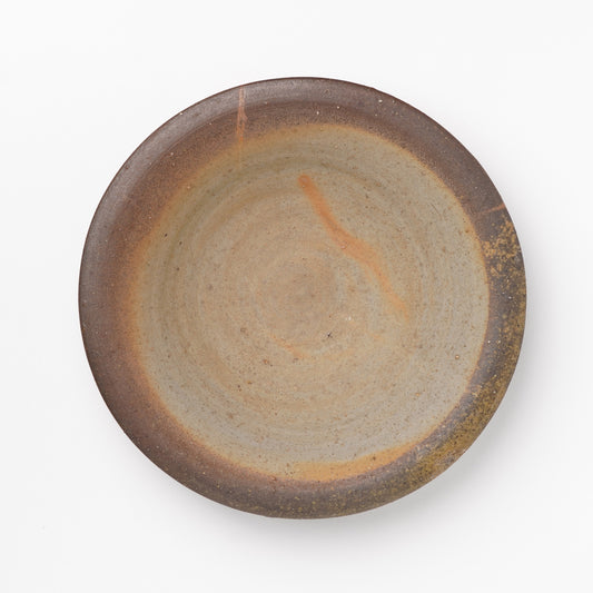 Ichiro Mori Dinner Rim Plate Bizen Woodfired