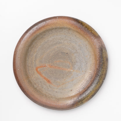 Ichiro Mori Dinner Rim Plate Bizen Woodfired