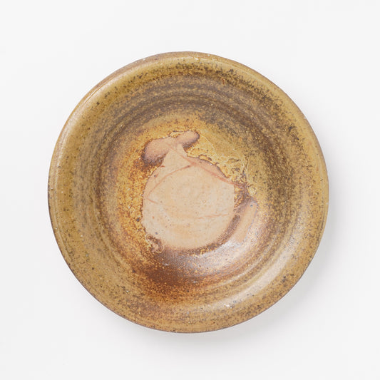 Ichiro Mori Dinner Rim Plate Bizen Woodfired