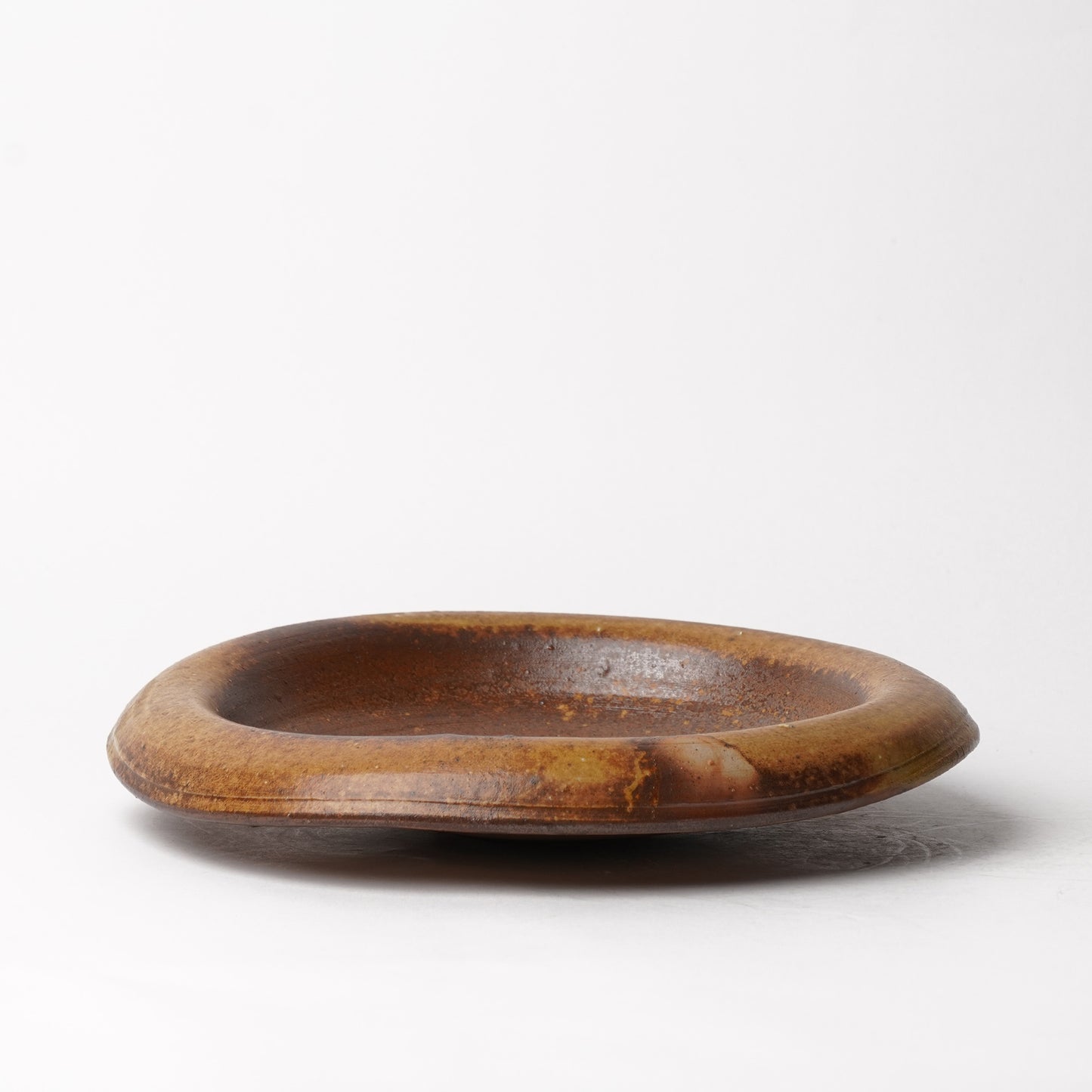 Ichiro Mori Dinner Rim Plate Bizen Woodfired