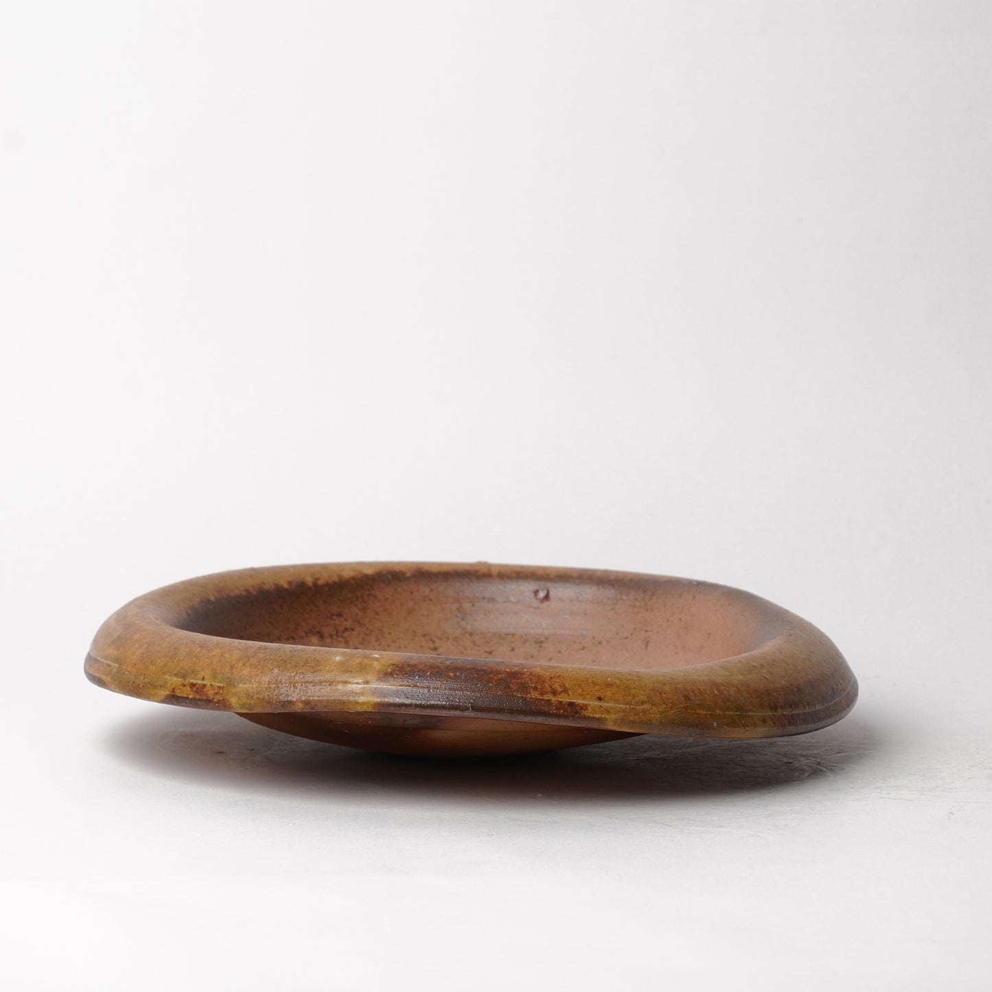 Ichiro Mori Dinner Rim Plate Bizen Woodfired