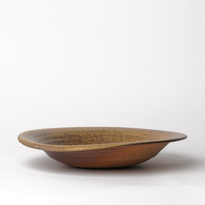 Ichiro Mori Dinner Rim Plate Bizen Woodfired