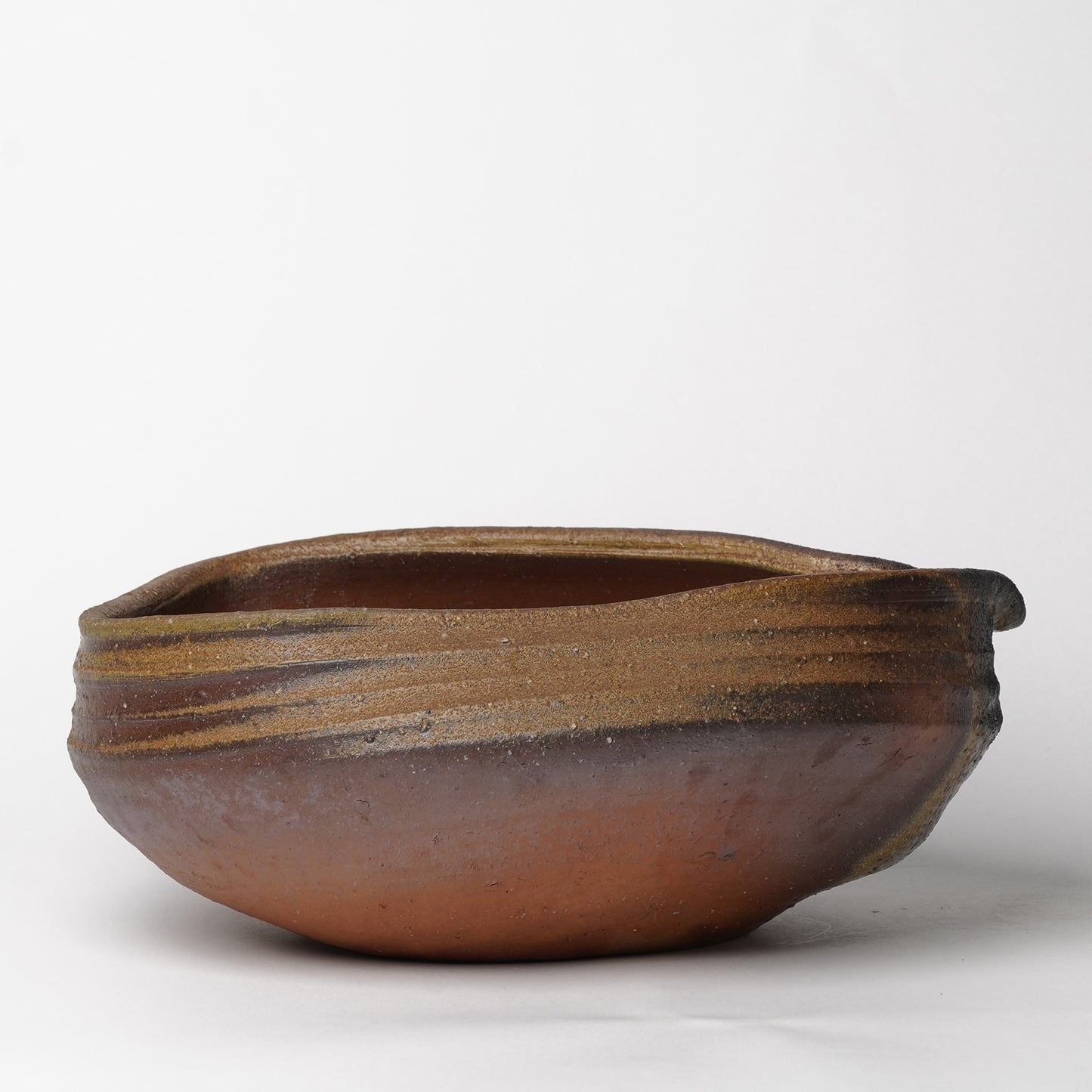 Ichiro Mori Large Katakuchi Bowl Bizen Woodfired