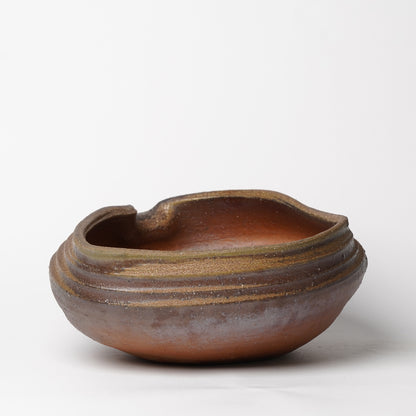 Ichiro Mori Large Katakuchi Bowl Bizen Woodfired