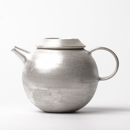 Hands of Mino Exhibition Tatsuya Hattori Tea Pot with silver