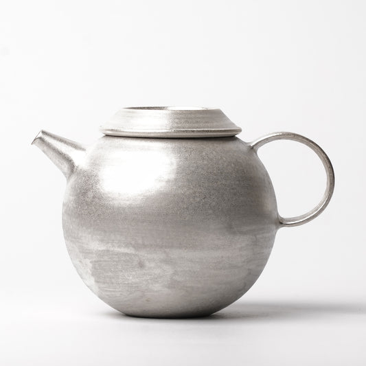 Hands of Mino Exhibition Tatsuya Hattori Tea Pot with silver